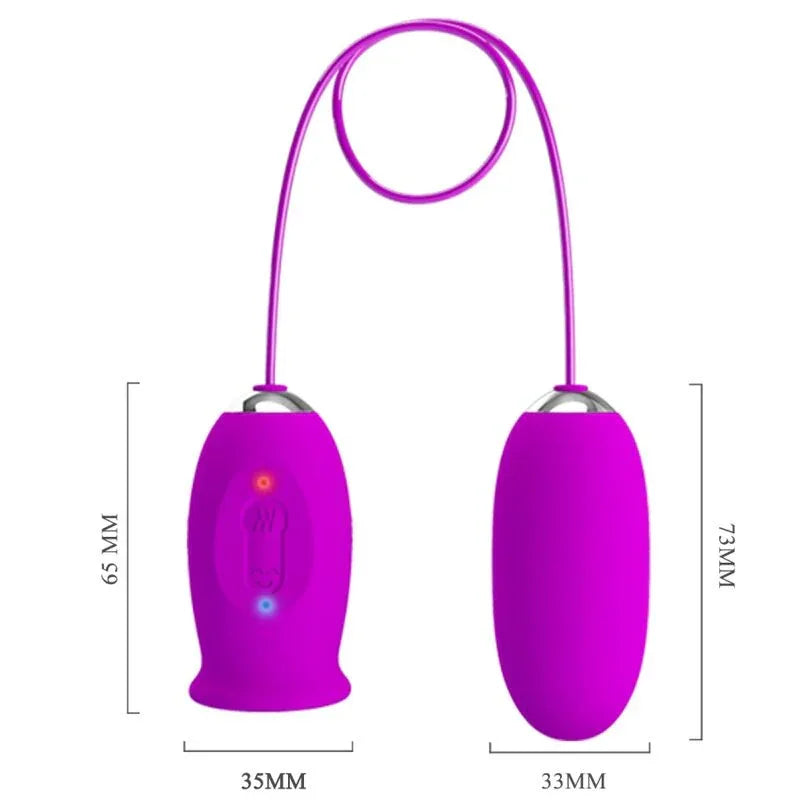 PRETTY LOVE - DAISY DUAL EGG WIEDERAUFLADBARER VIBRATOR LILA - Vanelion Paradise