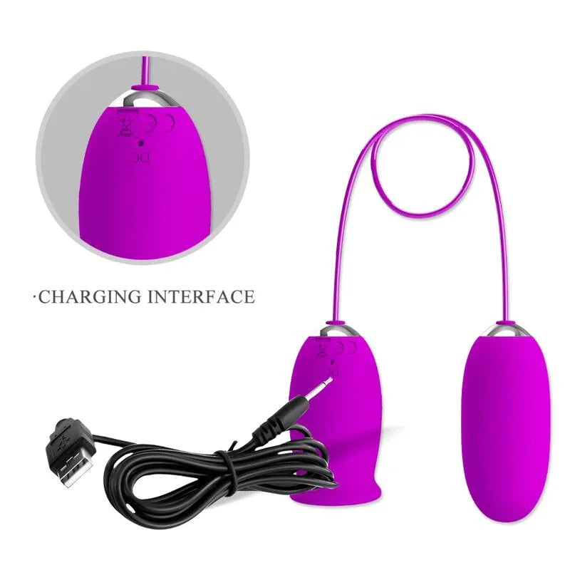 PRETTY LOVE - DAISY DUAL EGG WIEDERAUFLADBARER VIBRATOR LILA - Vanelion Paradise