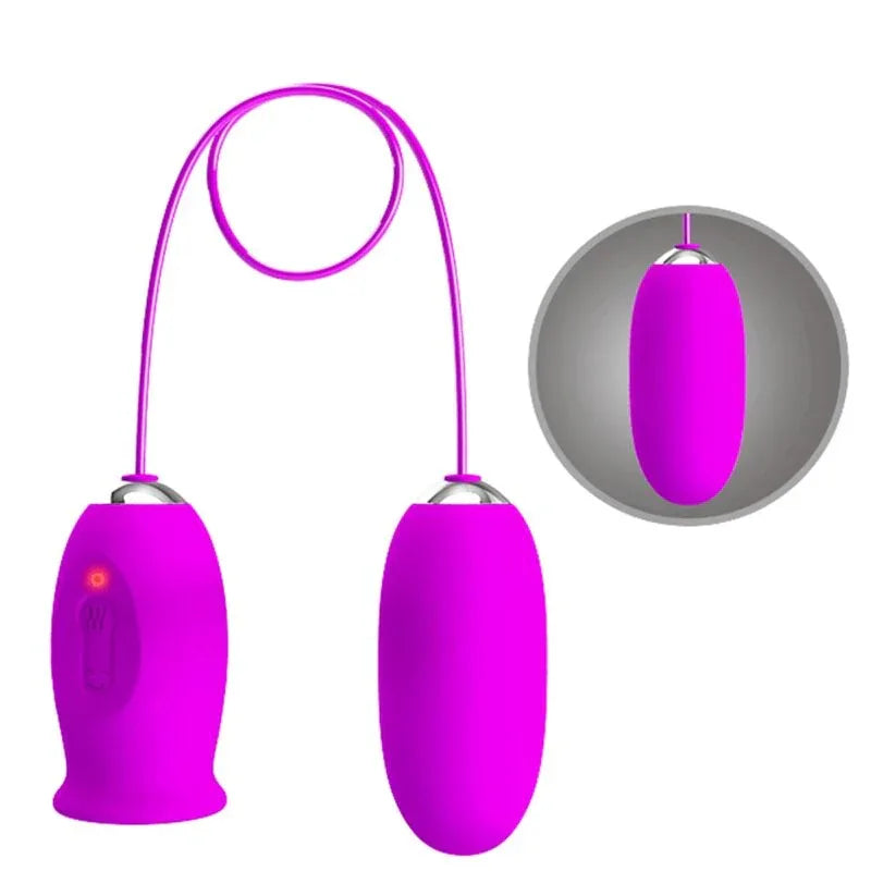 PRETTY LOVE - DAISY DUAL EGG WIEDERAUFLADBARER VIBRATOR LILA - Vanelion Paradise
