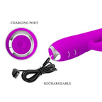 PRETTY LOVE - GLORIA WIEDERAUFLADBARER KANINCHENVIBRATOR, WASSERDICHT, LILA - Vanelion Paradise