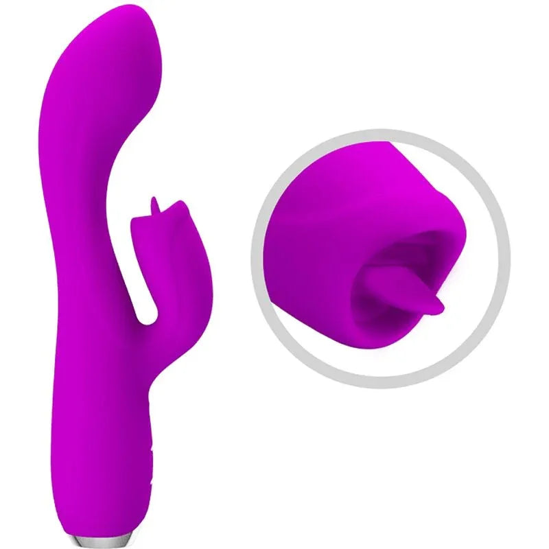 PRETTY LOVE - GLORIA WIEDERAUFLADBARER KANINCHENVIBRATOR, WASSERDICHT, LILA - Vanelion Paradise