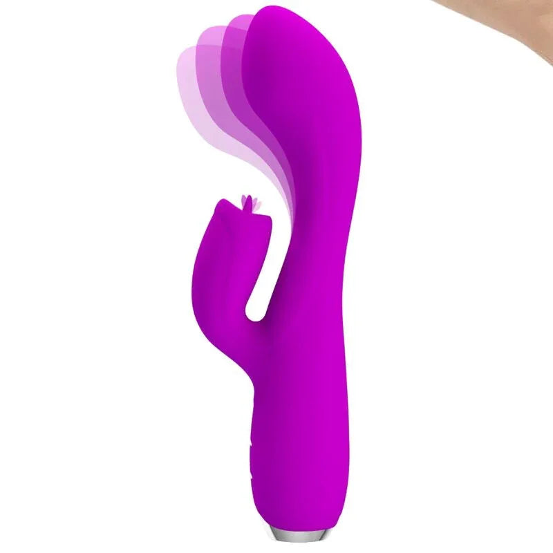 PRETTY LOVE - GLORIA WIEDERAUFLADBARER KANINCHENVIBRATOR, WASSERDICHT, LILA - Vanelion Paradise