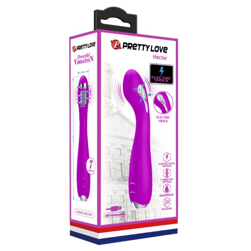 PRETTY LOVE - HECTOR WIEDERAUFLADBARER ELEKTROSCHOCK-VIBRATOR WASSERDICHT LILA