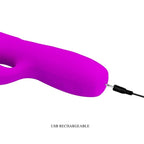 PRETTY LOVE Melanie Kaninchenvibrator Lila – 12 Modi, 4 Schubfunktionen - Vanelion Paradise