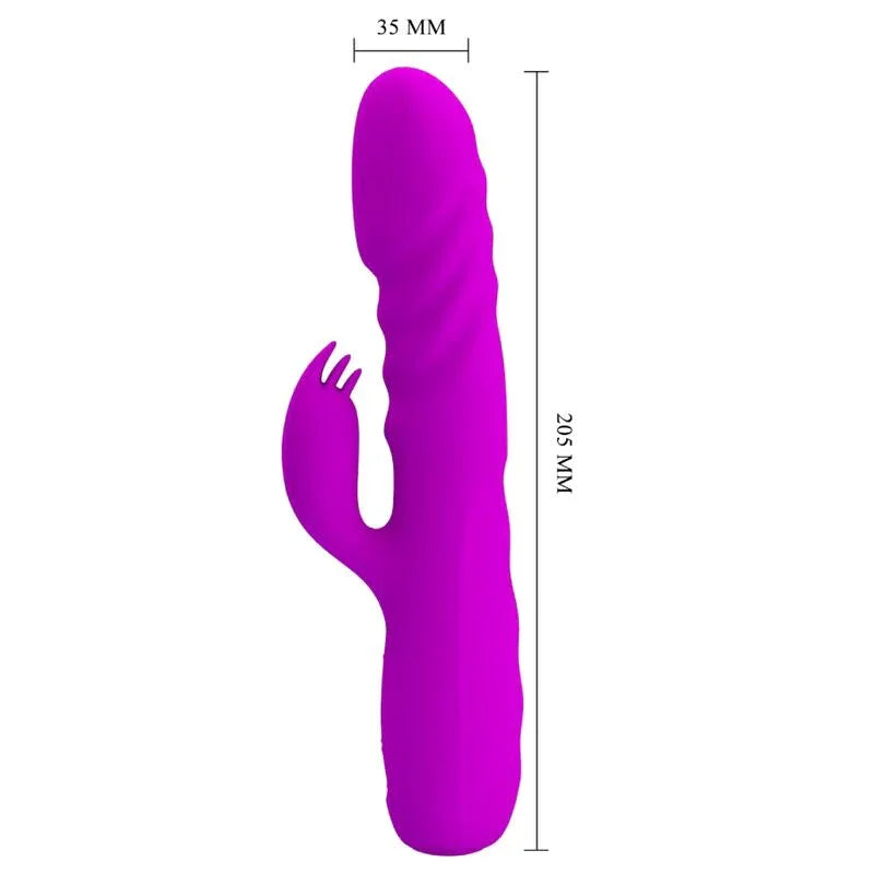 PRETTY LOVE Melanie Kaninchenvibrator Lila – 12 Modi, 4 Schubfunktionen - Vanelion Paradise