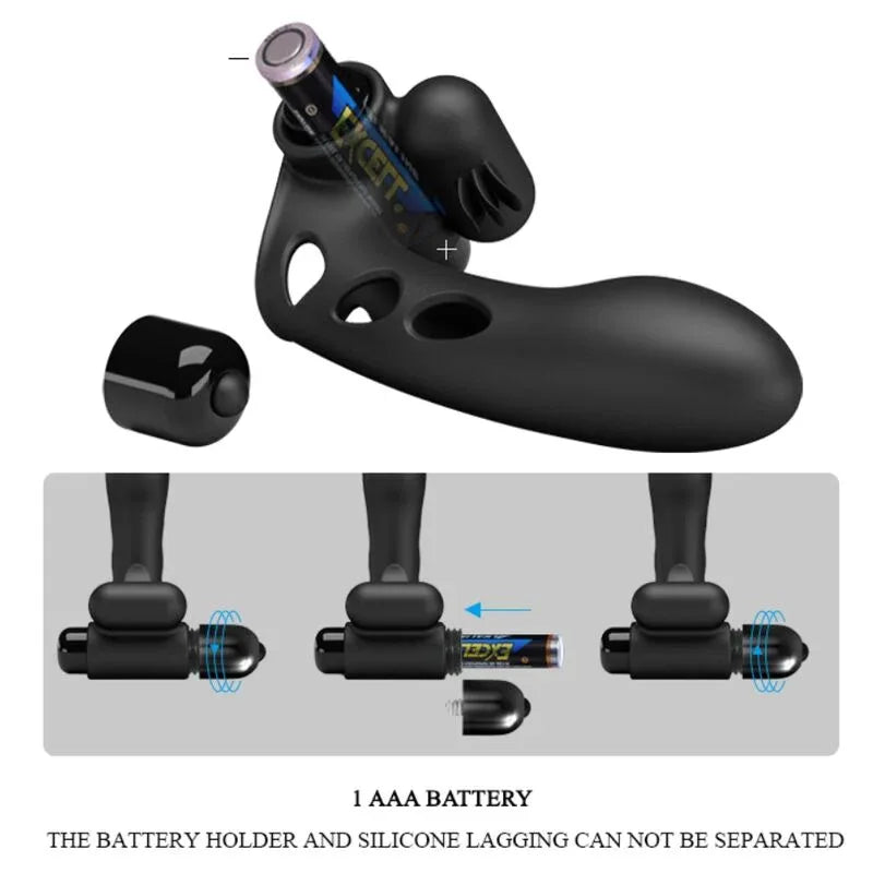 PRETTY LOVE - ORLANDO SCHWARZE VIBRATOR-FINGERHÜLLE - Vanelion Paradise