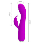 PRETTY LOVE Rachel Zungenvibrator mit Saugfunktion – Lila, USB - Vanelion Paradise