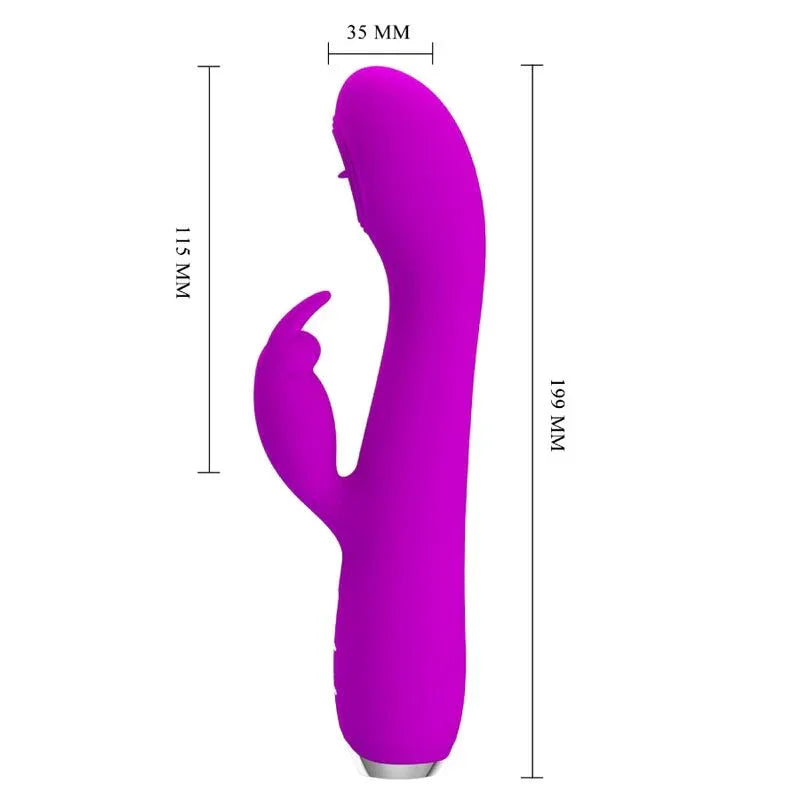 PRETTY LOVE Rachel Zungenvibrator mit Saugfunktion – Lila, USB - Vanelion Paradise