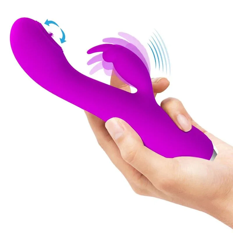 PRETTY LOVE Rachel Zungenvibrator mit Saugfunktion – Lila, USB - Vanelion Paradise