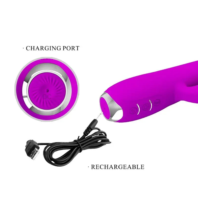 PRETTY LOVE - REGINA WIEDERAUFLADBARER VIBRATOR-SAUGER LILA - Vanelion Paradise