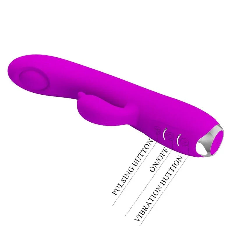 PRETTY LOVE - REGINA WIEDERAUFLADBARER VIBRATOR-SAUGER LILA - Vanelion Paradise