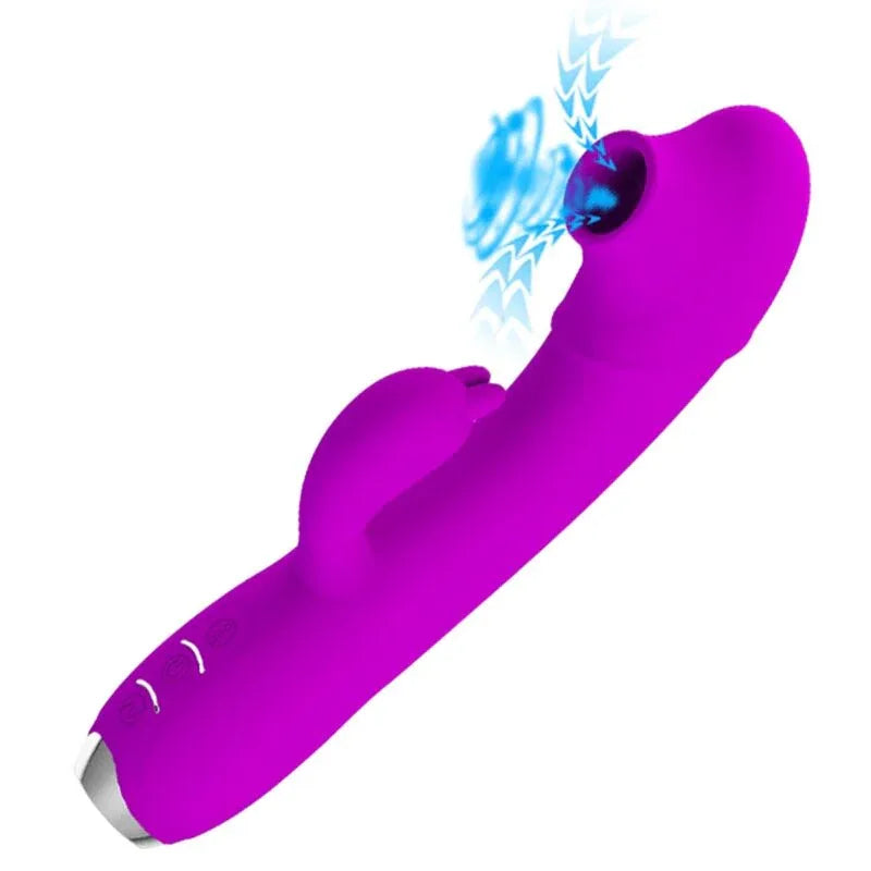 PRETTY LOVE - REGINA WIEDERAUFLADBARER VIBRATOR-SAUGER LILA - Vanelion Paradise