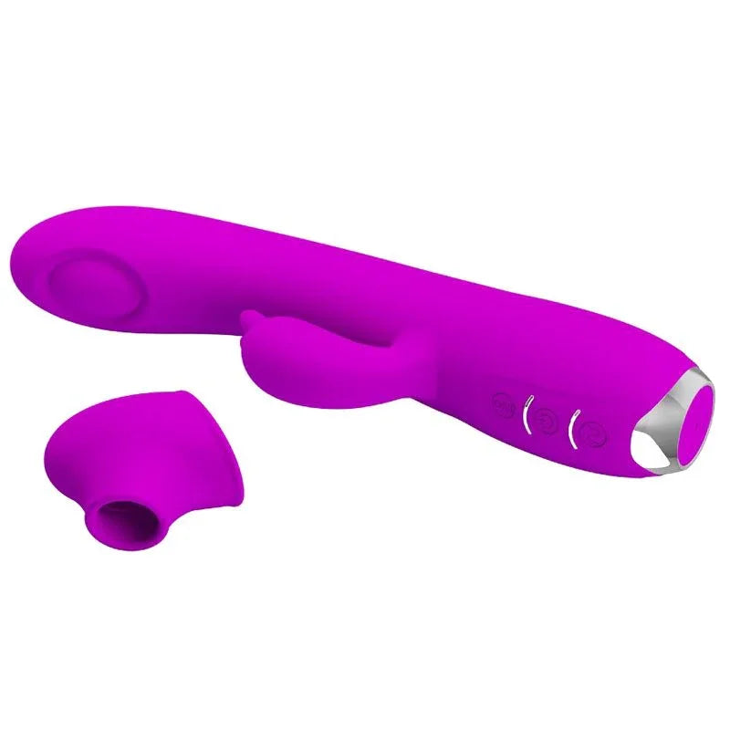 PRETTY LOVE - REGINA WIEDERAUFLADBARER VIBRATOR-SAUGER LILA - Vanelion Paradise