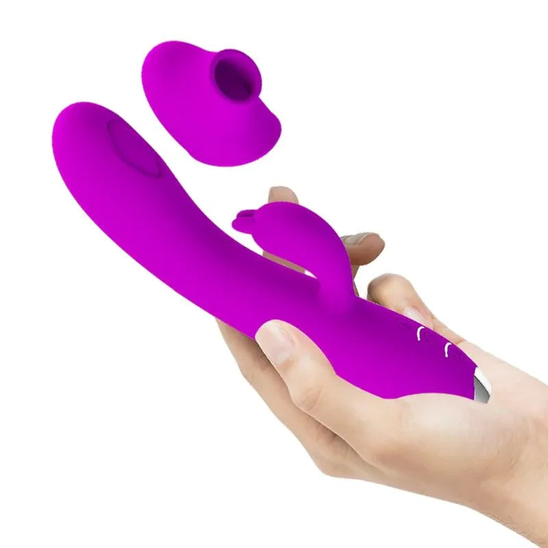 PRETTY LOVE - REGINA WIEDERAUFLADBARER VIBRATOR-SAUGER LILA - Vanelion Paradise