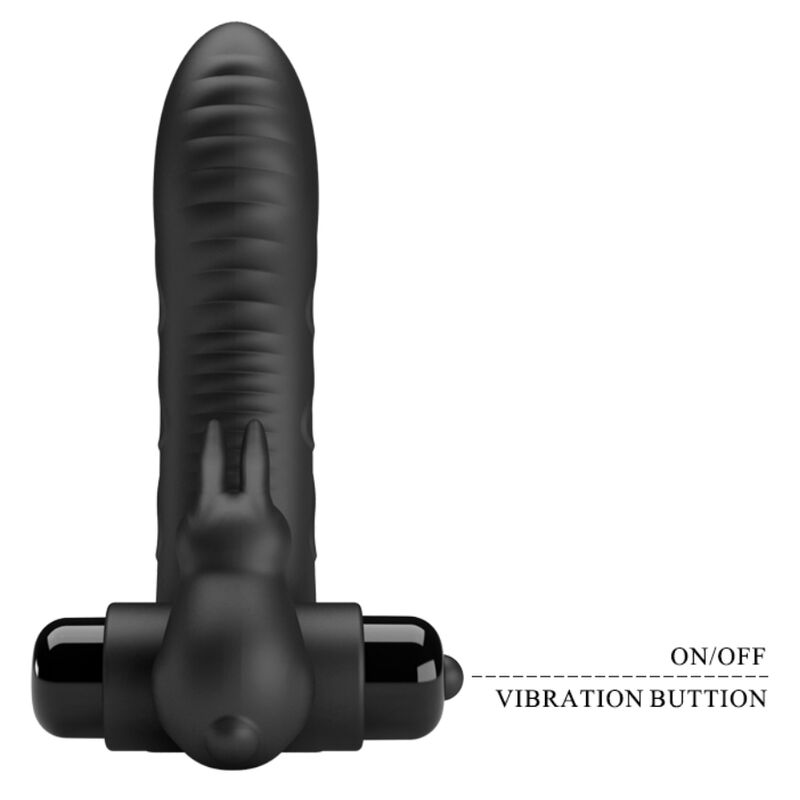 PRETTY LOVE - VANCE BLACK RABBIT VIBRATOR FINGERABDECKUNG