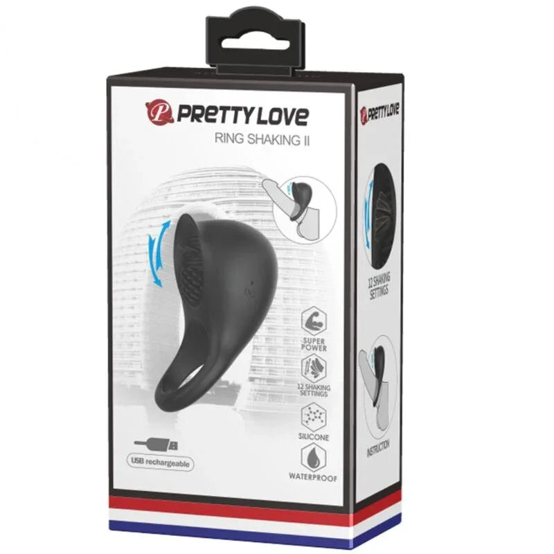 PRETTY LOVE - VIBRIERENDER PENISRING MIT SCHWARZER ZUNGE - Vanelion Paradise