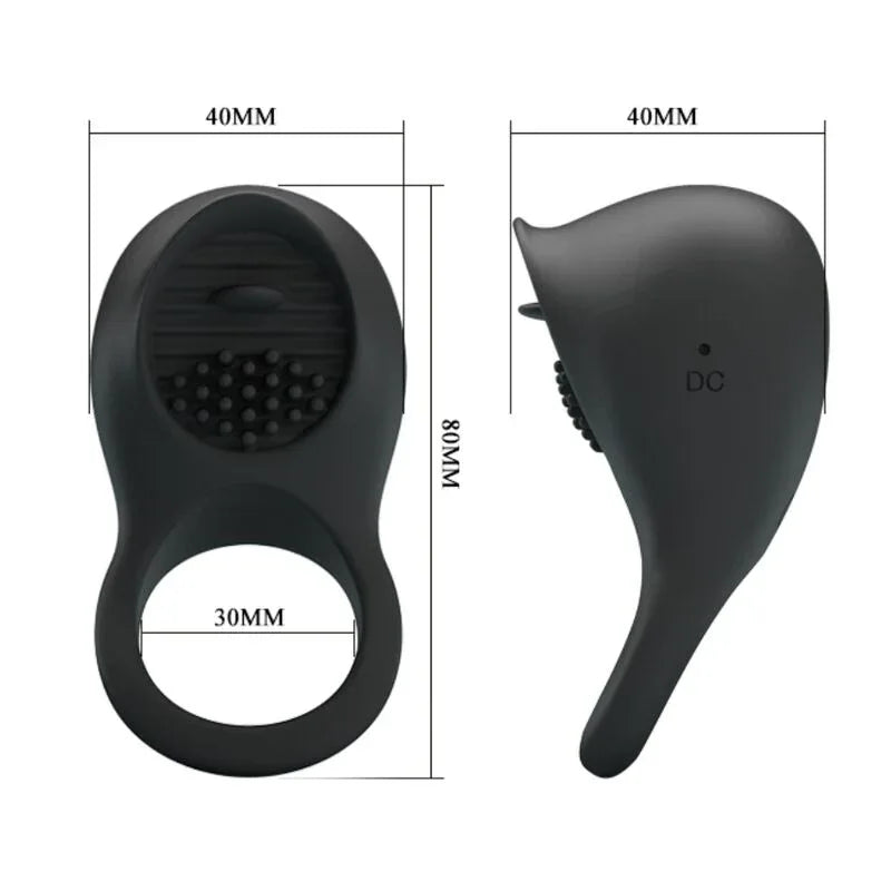 PRETTY LOVE - VIBRIERENDER PENISRING MIT SCHWARZER ZUNGE - Vanelion Paradise