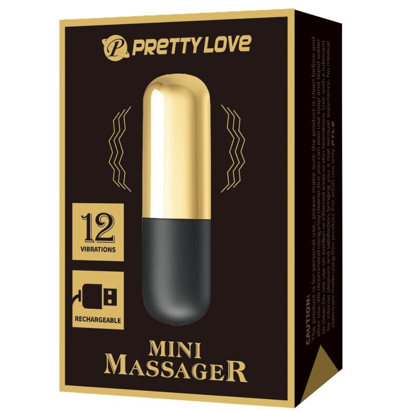 PRETTY LOVE - GOLDENER WIEDERAUFLADBARER KUGELVIBRATOR