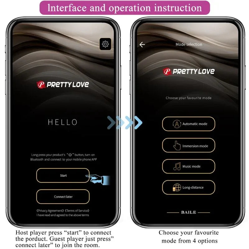 PRETTY LOVE - JEFFERSON APP-GESTEUERTER ANALPLUG SCHWARZ - Vanelion Paradise
