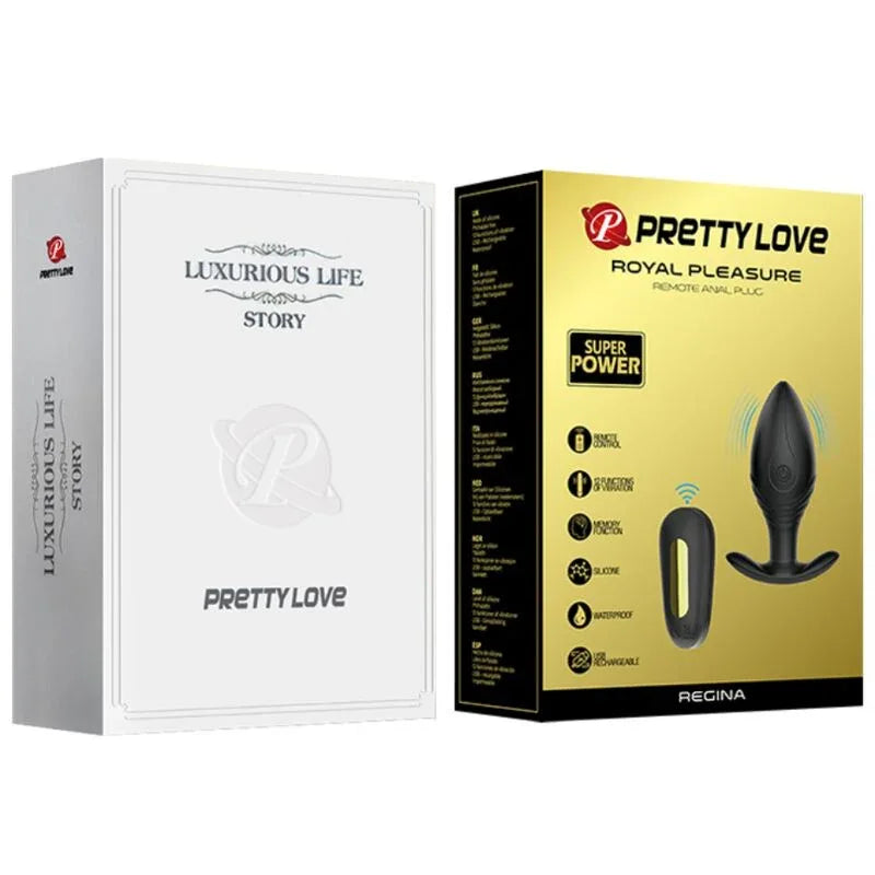 PRETTY LOVE - REGINA ANAL PLUG WIEDERAUFLADBARER VIBRATOR SCHWARZ - Vanelion Paradise