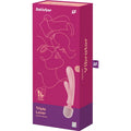 SATISFYER - TRIPLE LOVER RABBIT VIBRATOR MASSAGER ROSA - Vanelion Paradise