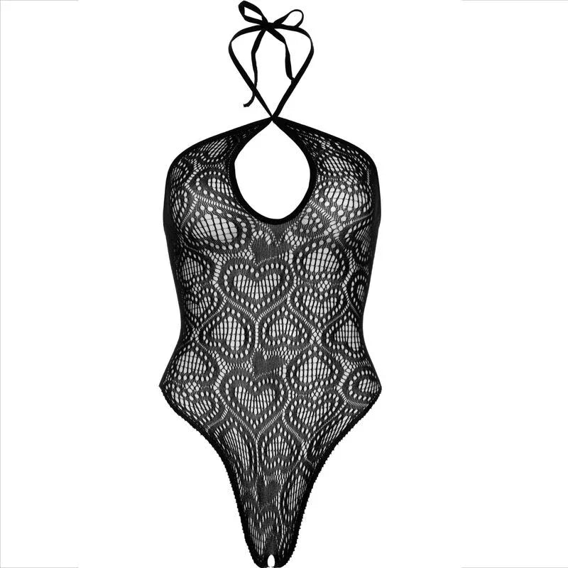 LEG AVENUE - NAHTLOSER NECKHOLDER-KÖRPER IN SCHWARZ - Vanelion Paradise