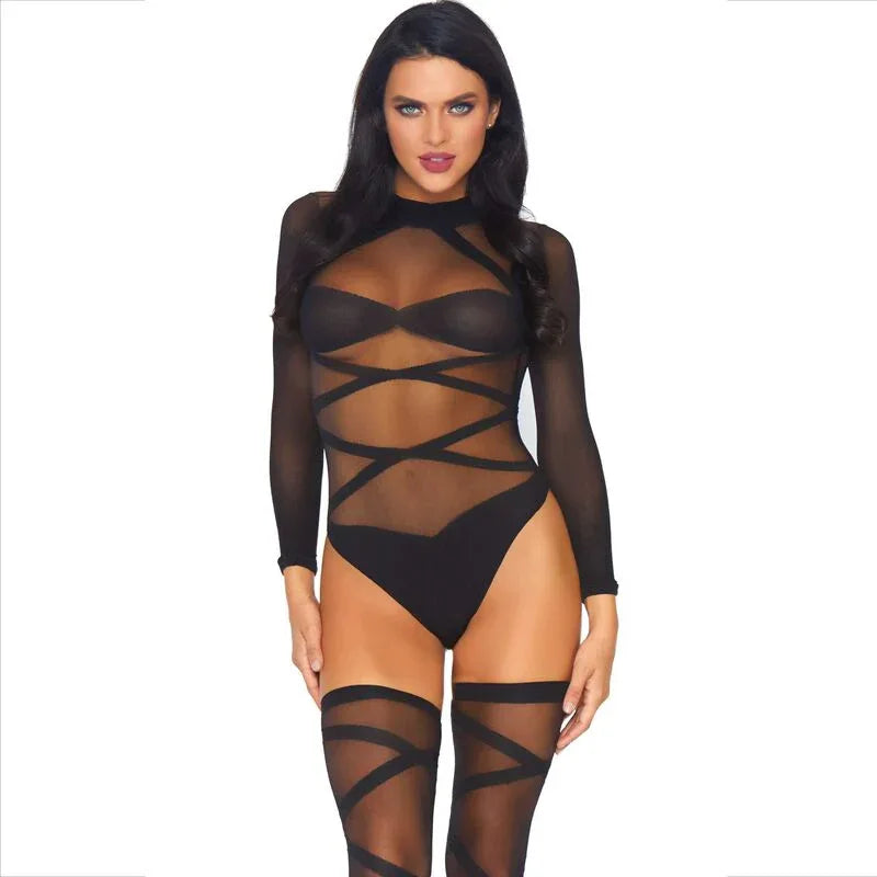 LEG AVENUE - 2-TEILIGES SET FÜR KöRPER UND OBERSCHENKEL - Vanelion Paradise