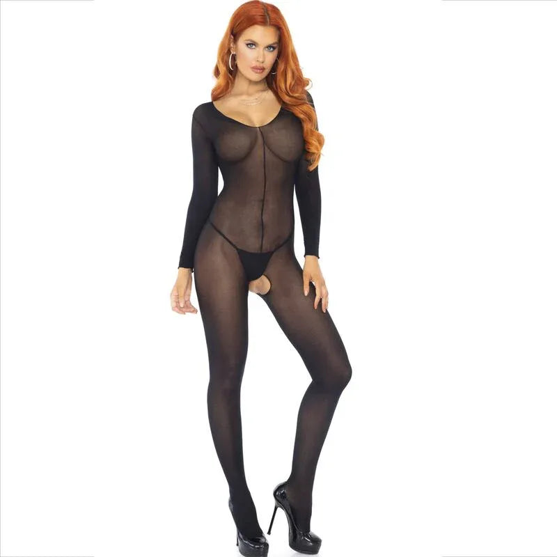 LEG AVENUE - BODYSTOCKING LANGARM SCHWARZ - Vanelion Paradise