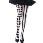 LEG AVENUE - SCHWARZ/WEIßE HARLEKIN-STRUMPFHOSE - Vanelion Paradise