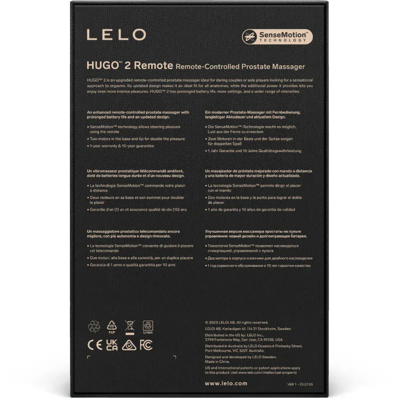 LELO - HUGO 2 PROSTATAMASSAGE MIT FERNBEDIENUNG - Vanelion Paradise
