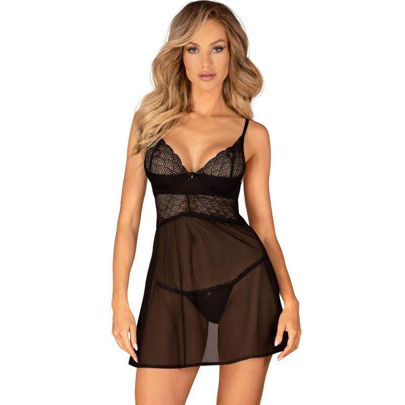 OBSESSIVE - CHEMERIS SET BADYDOLL & THONG XS/S - Vanelion Paradise