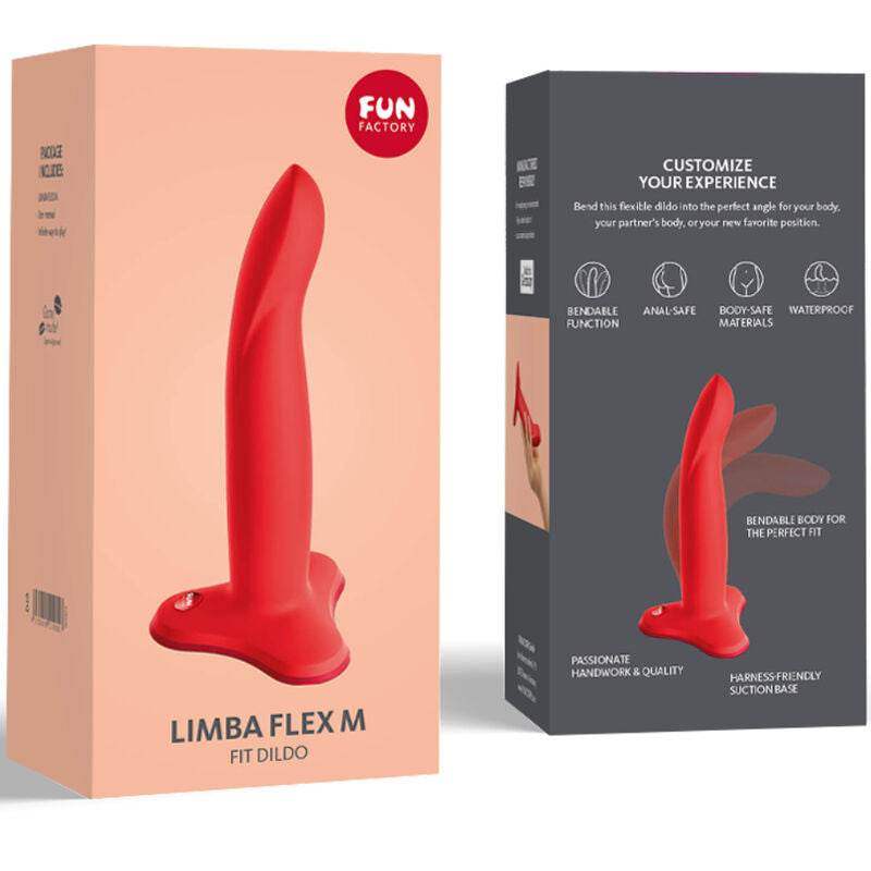 FUN FACTORY - LIMBA FLEXIBLER DILDO ROT GRÖSSE M - Vanelion Paradise