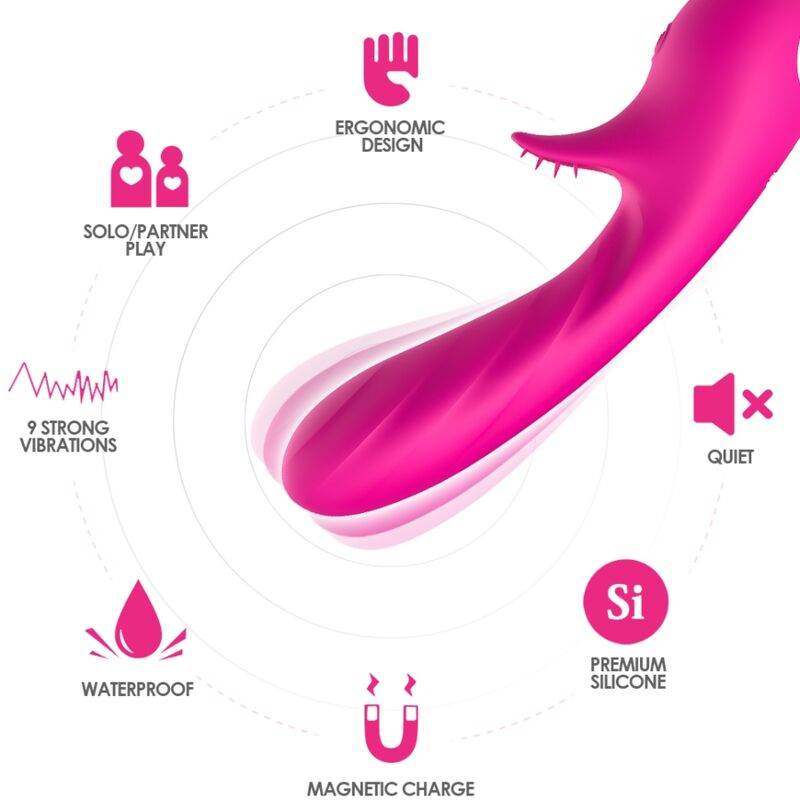 ARMONY - ROMANCE VIBRATOR MIT STIMULATOR FUCHSIA - Vanelion Paradise