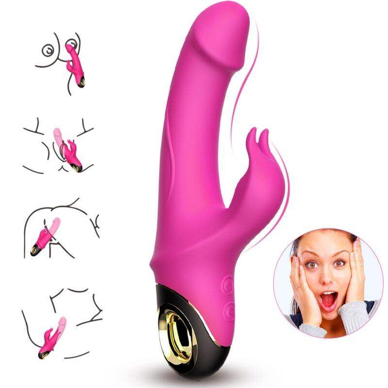 ARMONY - METEROR DILDO VIBRATOR RABBIT ROTATOR FUCHSIA - Vanelion Paradise