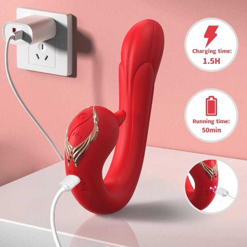 ARMONY - DELFIN VIBRATOR MULTIPOSITION & WÄRMEEFFEKT ROT