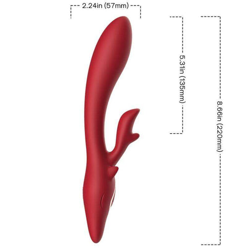 ARMONY - ELCH VIBRATOR KANINCHEN GEBOGEN ROT - Vanelion Paradise