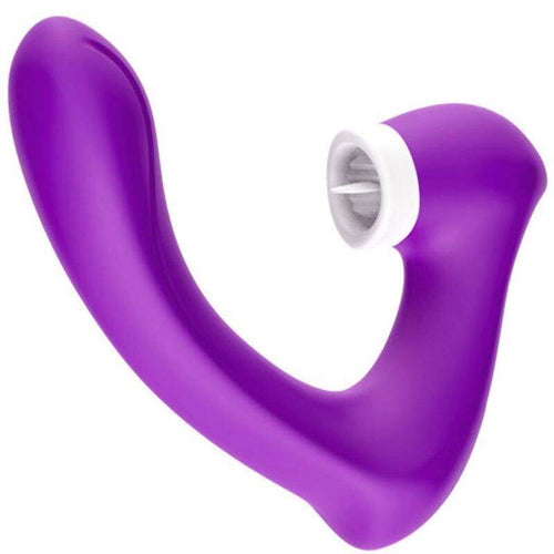 ARMONY - SECRETKISS LECKT VIBRIERENDEN CLIT UND VIBRATOR, GEBOGEN LILA - Vanelion Paradise