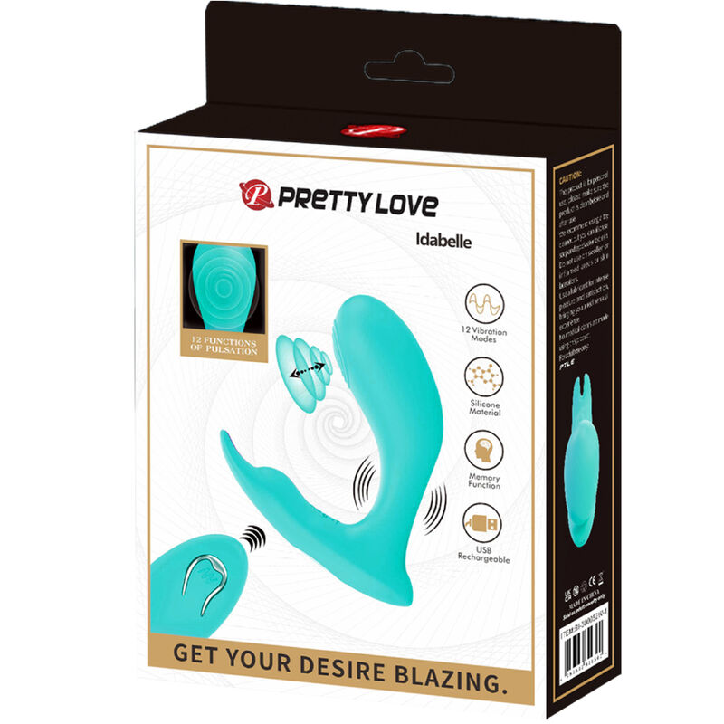 PRETTY LOVE - IDABELLE VIBRATION & PULSATION FERNBEDIENUNG BLAU