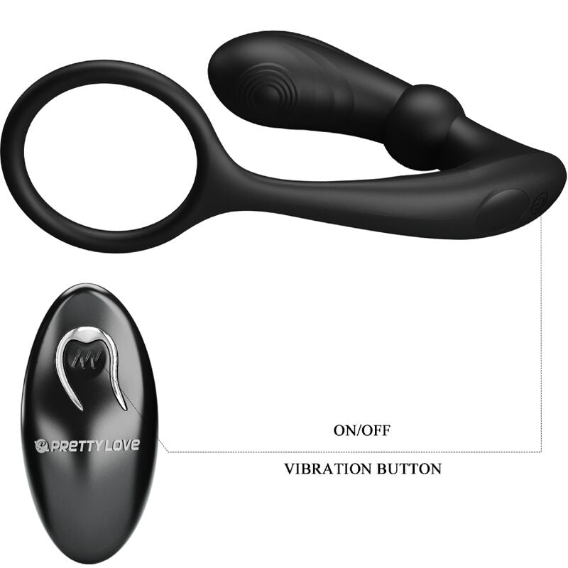 PRETTY LOVE - WARREN BLACK ANALRING & VIBRATOR