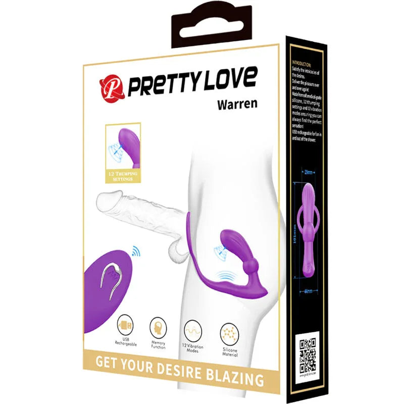 PRETTY LOVE - WARREN VIOLET ANALRING & VIBRATOR - Vanelion Paradise
