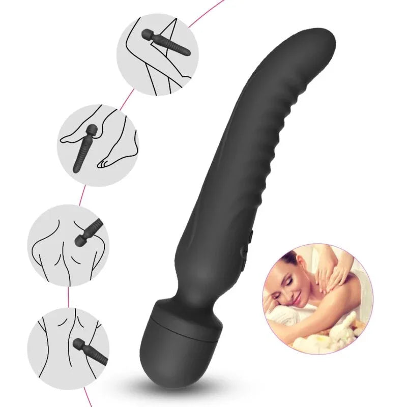 ARMONY - MISSION MASSAGER & VIBRATOR WÄRMEEFFEKT SCHWARZ - Vanelion Paradise