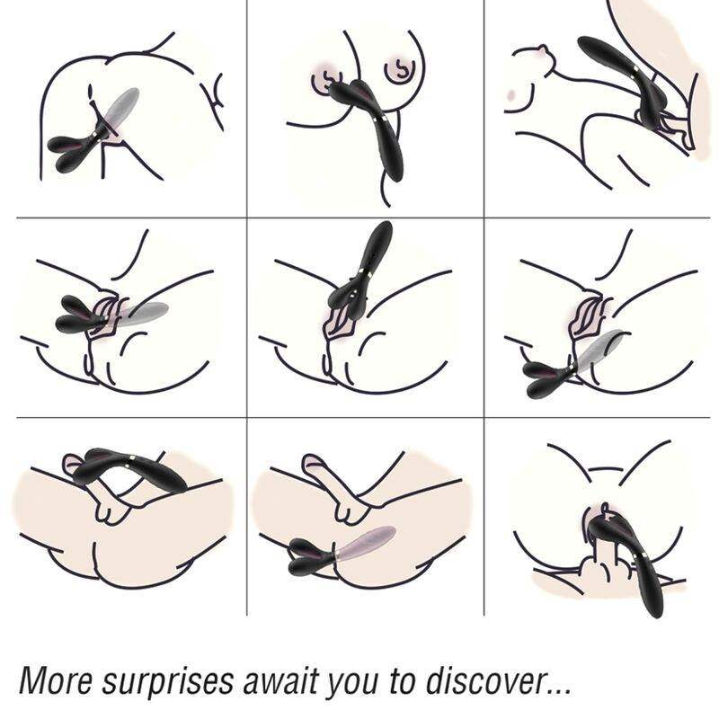 ARMONY - Y-WAND MASSAGER & VIBRATOR DOPPELKOPF SCHWARZ - Vanelion Paradise