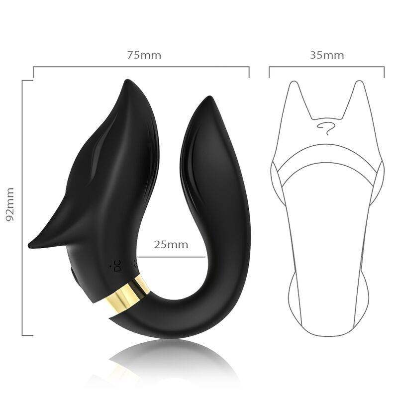 ARMONY - FOX VIBRATOR FÜR PAARE MIT FERNBEDIENUNG SCHWARZ - Vanelion Paradise