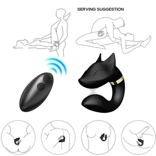 ARMONY - FOX VIBRATOR FÜR PAARE MIT FERNBEDIENUNG SCHWARZ - Vanelion Paradise