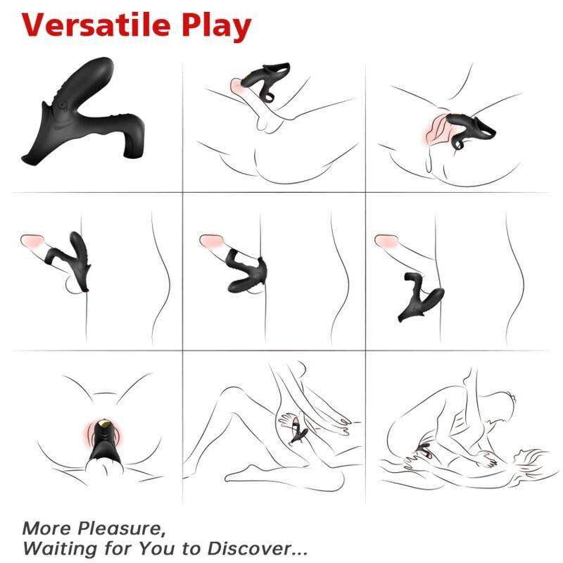 ARMONY - RANGER DOPPELVIBRATORRING FÜR PAARE SCHWARZ - Vanelion Paradise