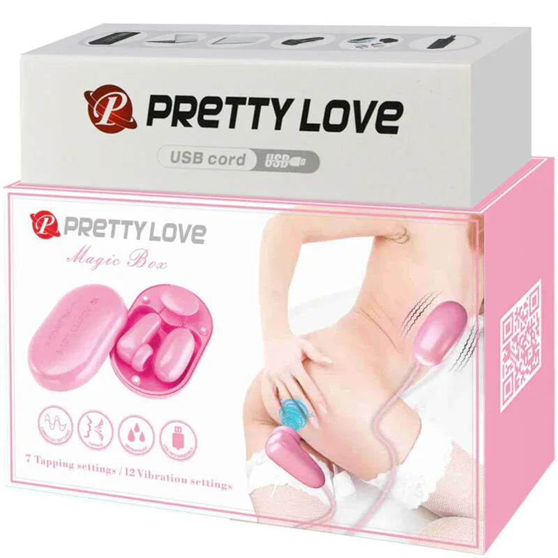 PRETTY LOVE - MAGIC BOX VIBRATIONSKUGEL & ROSA STIMULATOR - Vanelion Paradise