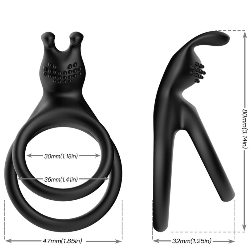 ARMONY - TENSY DOPPELTER KANINCHENRING SCHWARZ