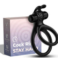 ARMONY - TRAVELLER DOPPEL-VIBRATORRING FÜR PAARE RABBIT SCHWARZ - Vanelion Paradise