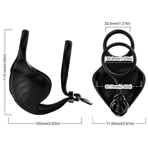 ARMONY - MANTA SCROTUM VIBRATOR RING SCHWARZ - Vanelion Paradise