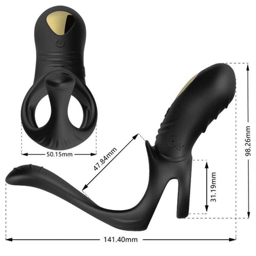 ARMONY - JOY JUMPER RINGVIBRATOR FÜR PAARE & ANALPLUG SCHWARZ - Vanelion Paradise